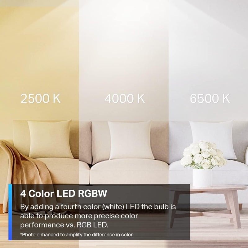 tapo TP-Link Smart Light Bulbs, 16M Colors RGBW, Dimmable, Compatible with Alexa and Google Home, A19, 60W Equivalent, 800LM CRI>90, 2.4GHz WiFi only, No Hub Required, L530E(2-Pack) - Image 2
